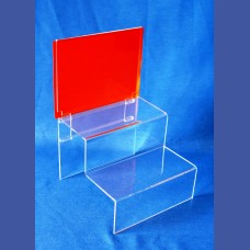 REPISA ESCALERA doblada 2 bases con cartel 200 x 150 mm<br>Medidas: 200 x 200 x 150 mm<br>